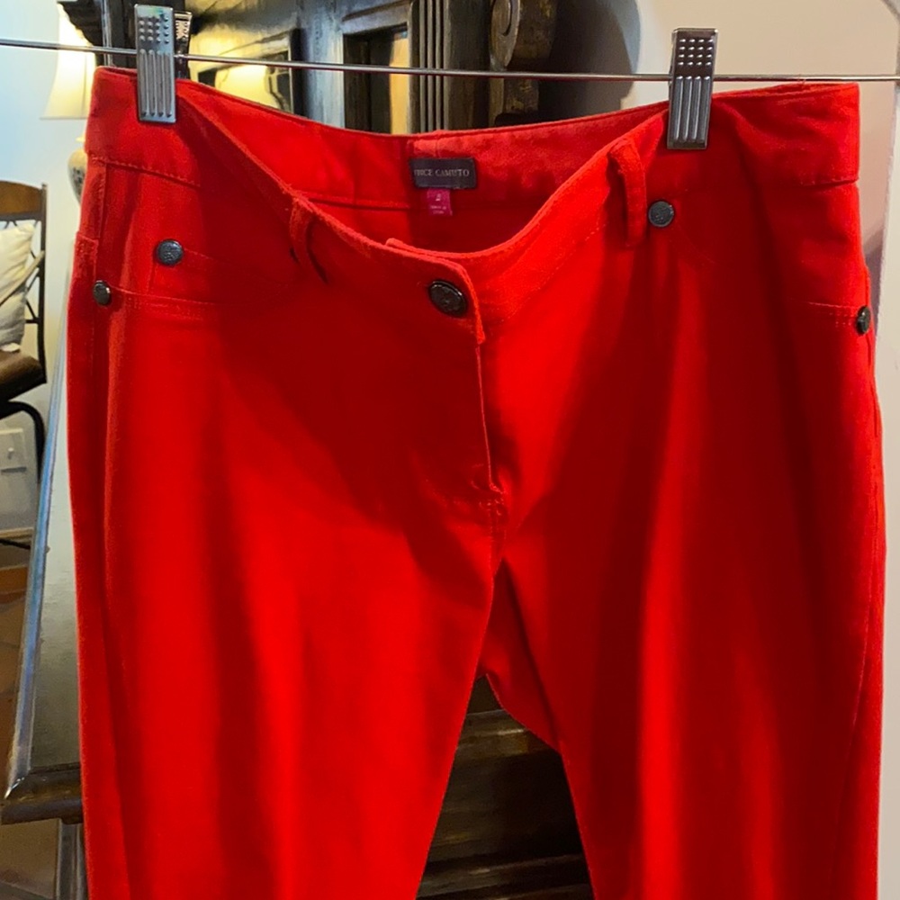 Vince Camuto red skinny jeans